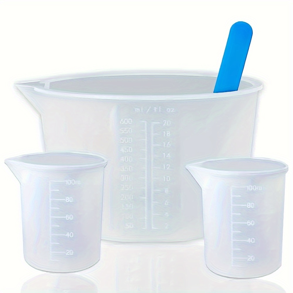 Resin Mixing Cup - Copos Medidores de Silicone, Suprimentos para