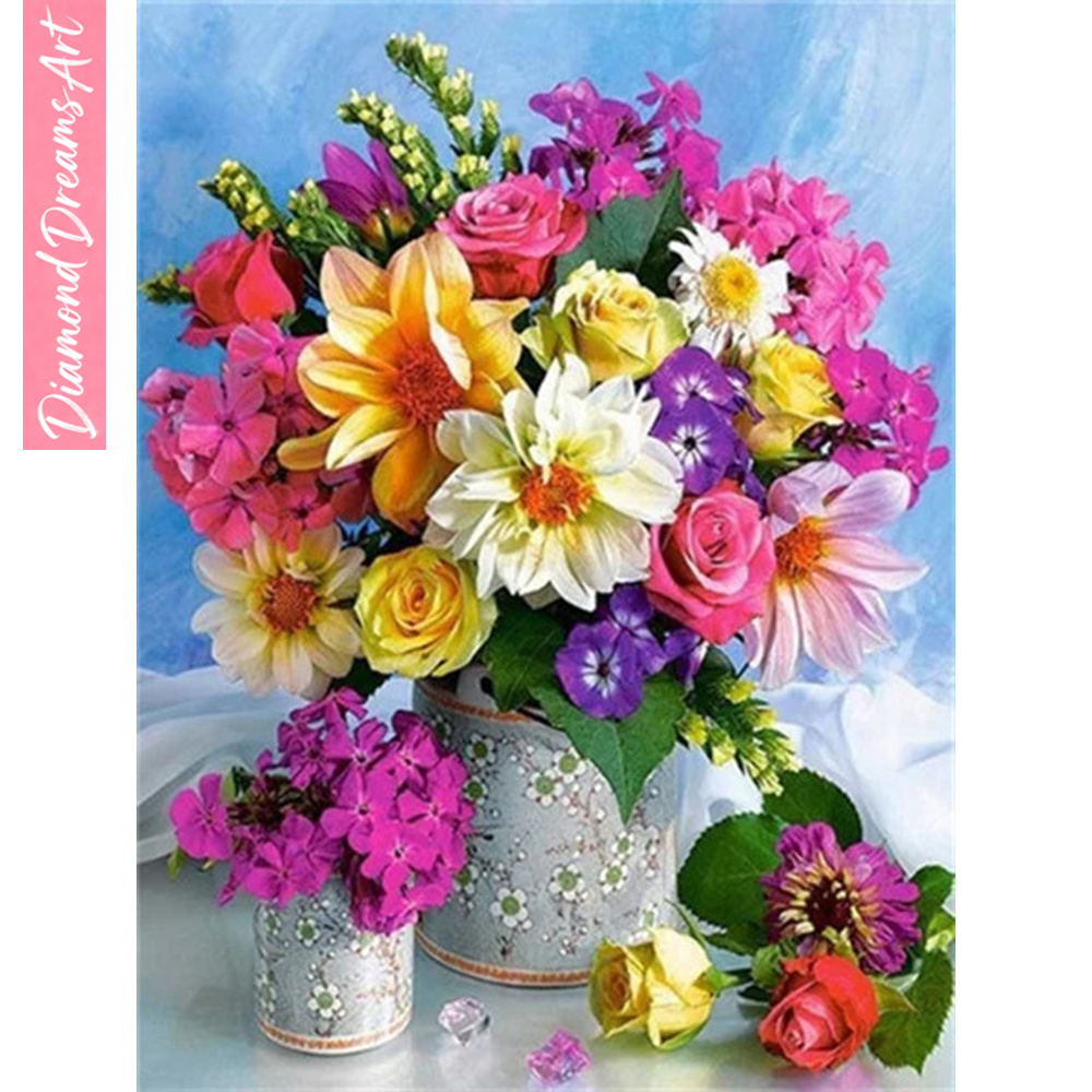 Resin Art Flowers - Mosaico de Diamantes Completo: Flor em
