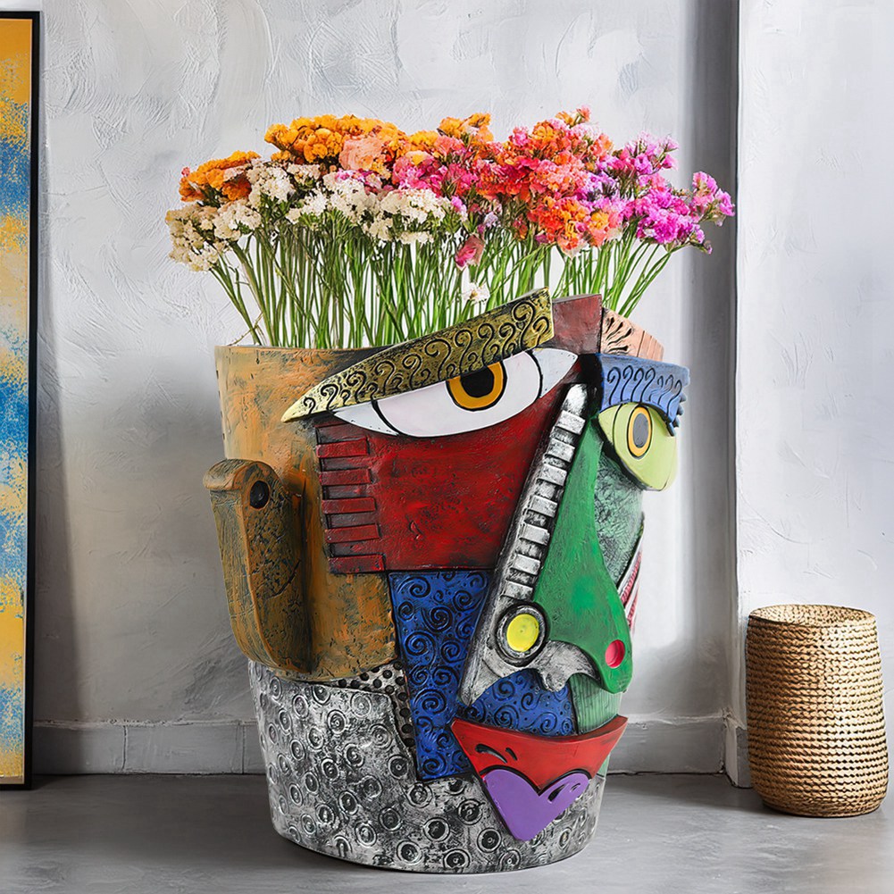 Resin Art Flowers - Vasos de plantas rosto interior arte