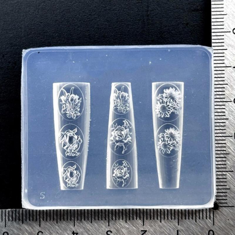 Resin Art Equipment - Molde silicone para arte unhas relevo
