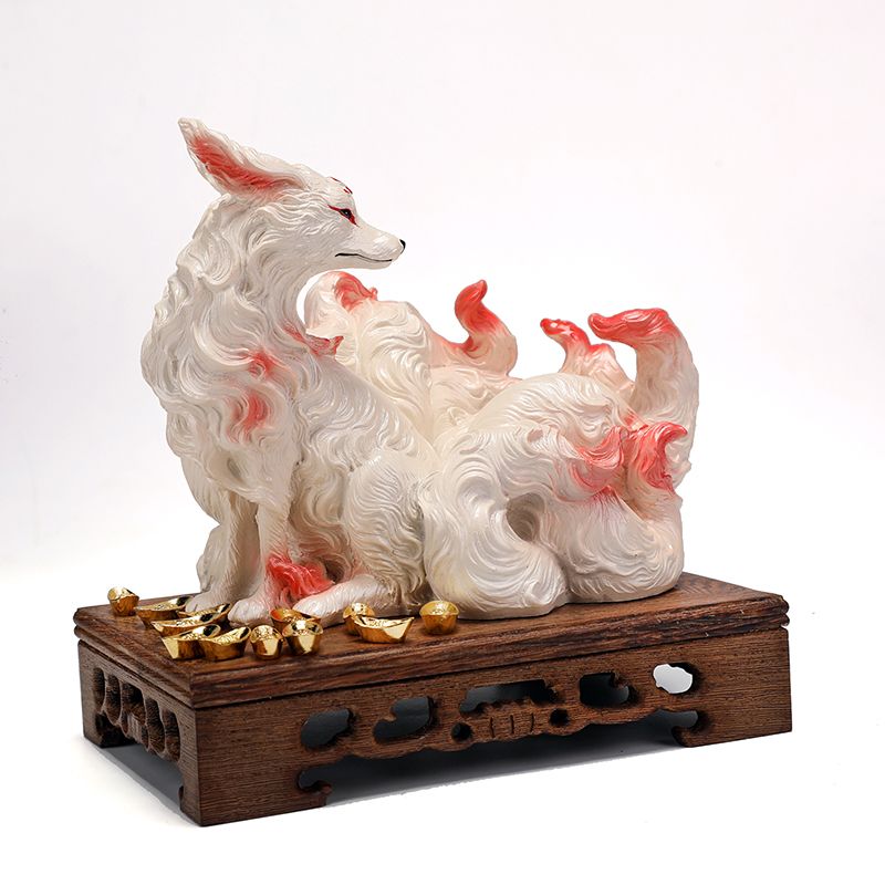 Ornamentos de Raposa de Nove C - Resin Art Gift For Anniversary avaliação e preço