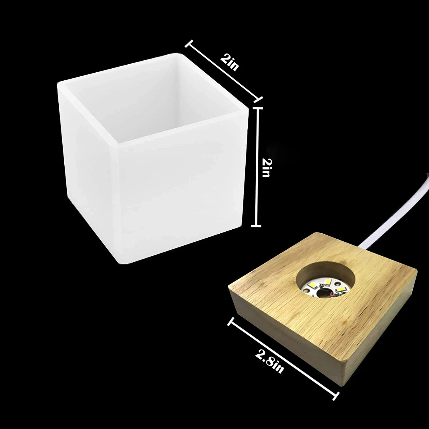 Molde de resina de luz quadrad - Resin Art Equipment avaliação e preço