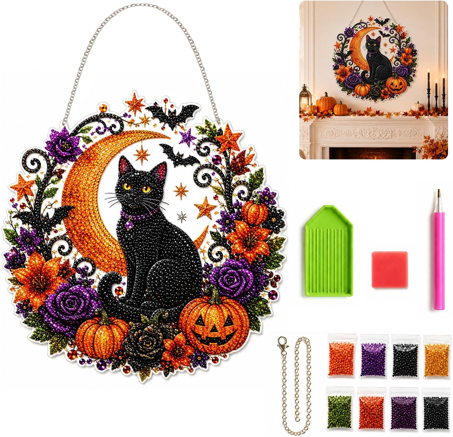 Kit de Arte Diamante de Abóbor - Resin Art Flowers avaliação e preço