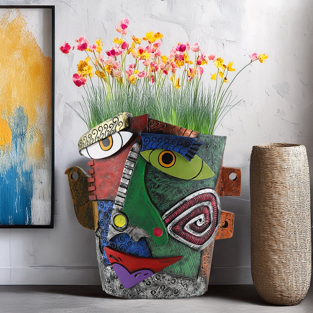 Vasos de plantas rosto interio - Resin Art Flowers avaliação e preço