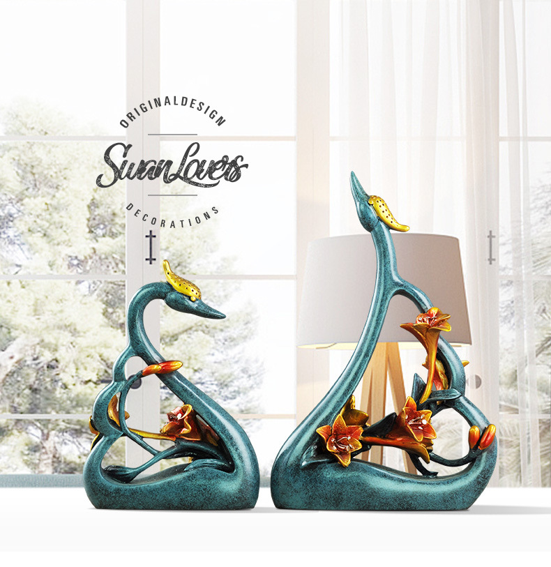 Casais amantes dos cisnes arte - Resin Art Gift For Anniversary avaliação e preço