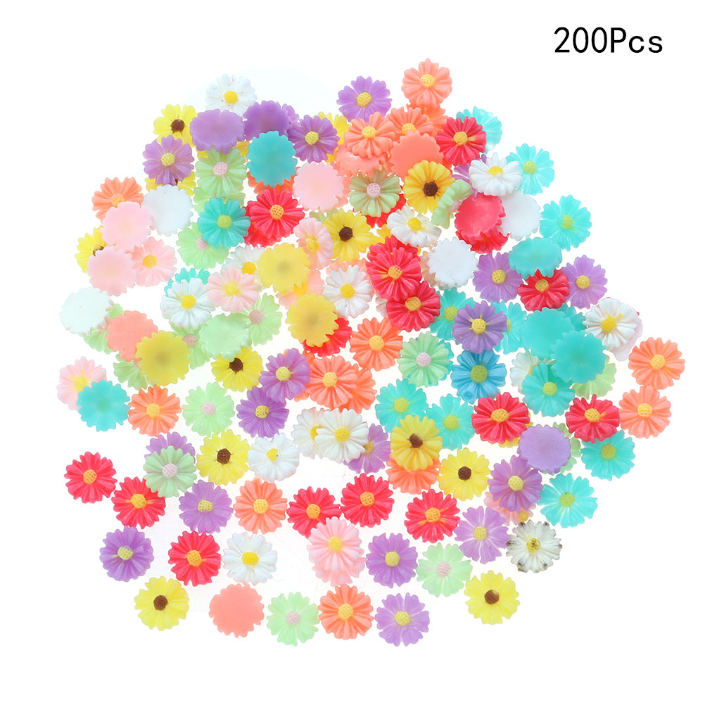 200 Peças de Cabochões de Resi - Resin Art Flowers avaliação e preço