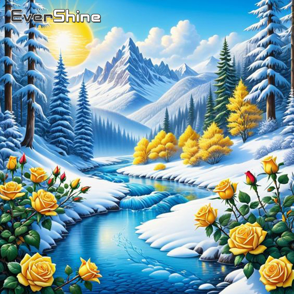 Evershine rio pintura diamante - Resin Art Flowers avaliação e preço