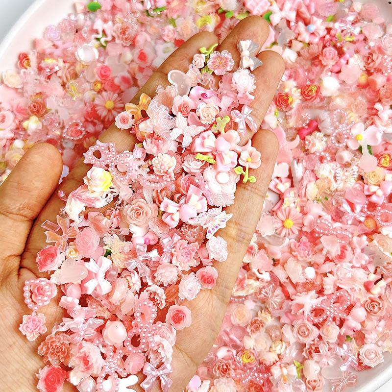 Aleatório misturado doce rosa  - Resin Art Flowers avaliação e preço