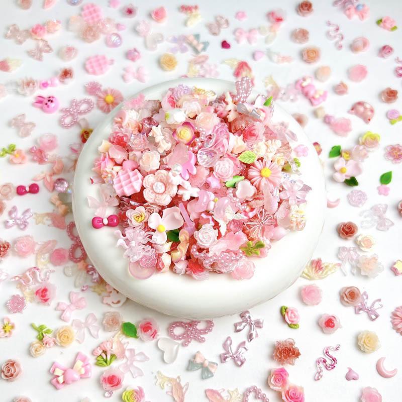 Aleatório misturado doce rosa  - Resin Art Flowers avaliação e preço