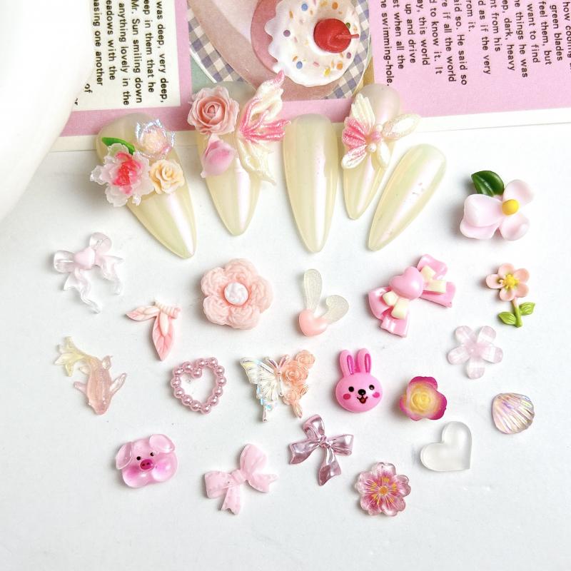 Aleatório misturado doce rosa  - Resin Art Flowers avaliação e preço
