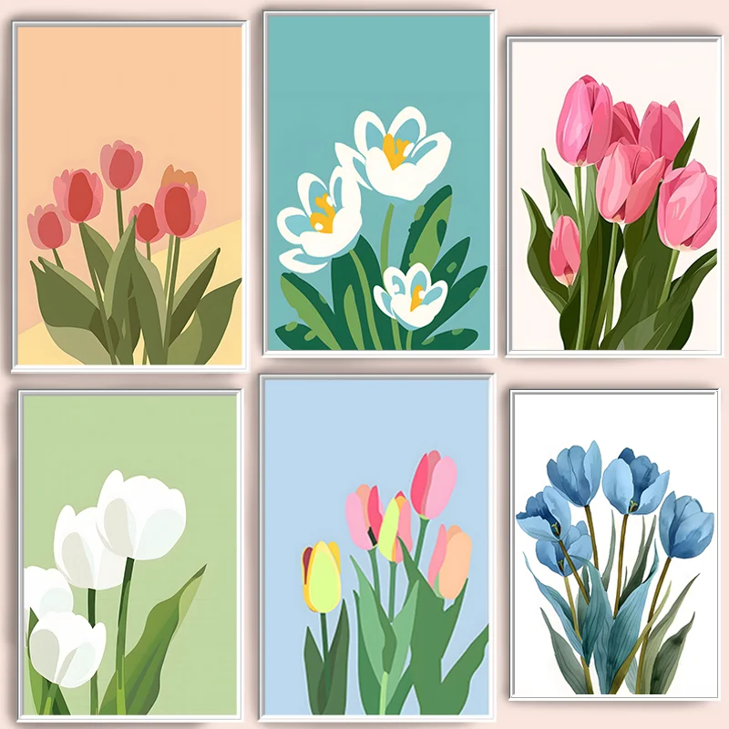 Pôster com ilustração de tulip - Resin Art Flowers avaliação e preço